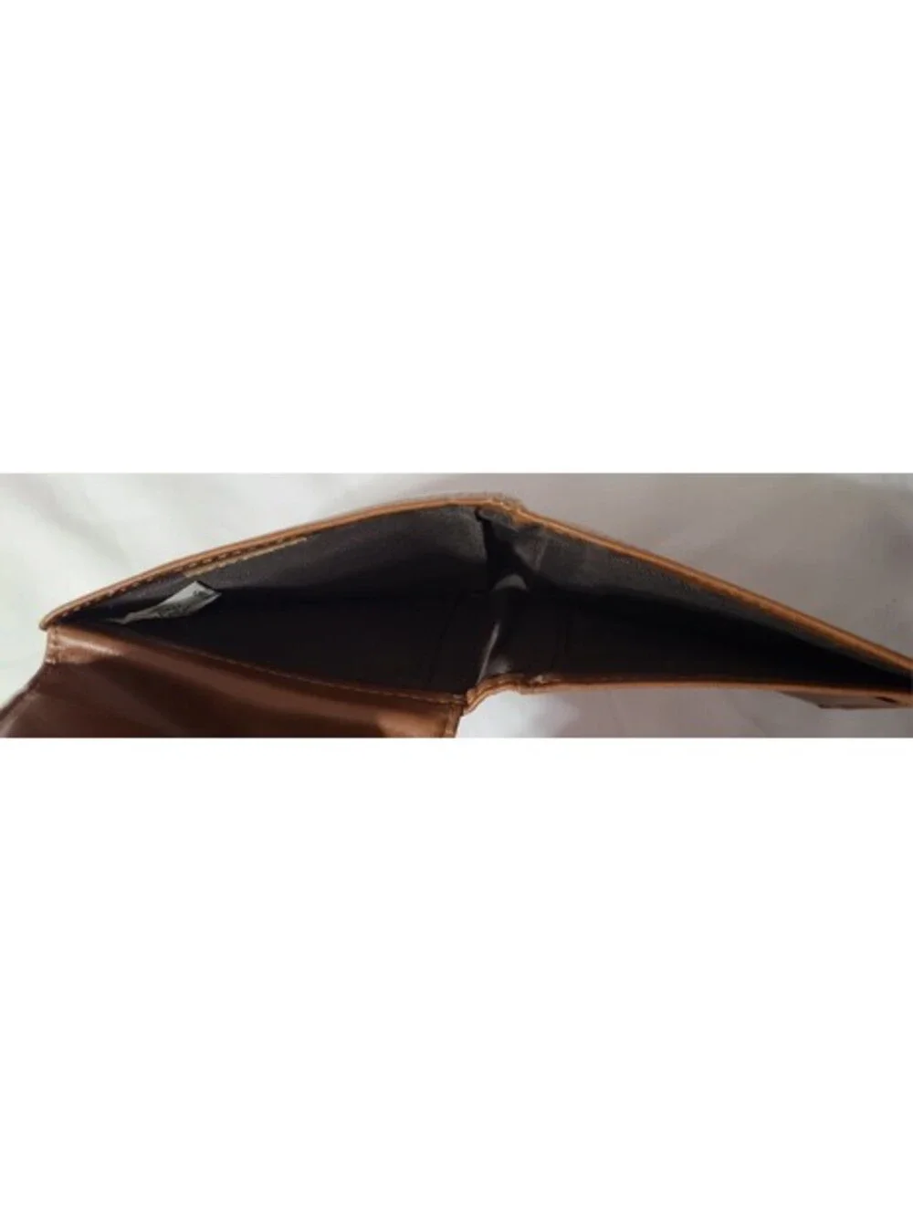 Levi Strauss Cognac Brown Bifold Wallet Mens Faux Leather ID Window 6 Card Slots